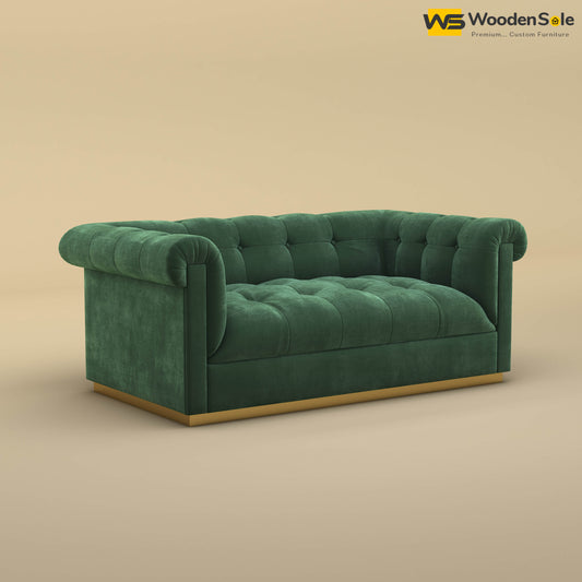 Morrison 2 Seater Fabric Sofa (Velvet, Forest Green)