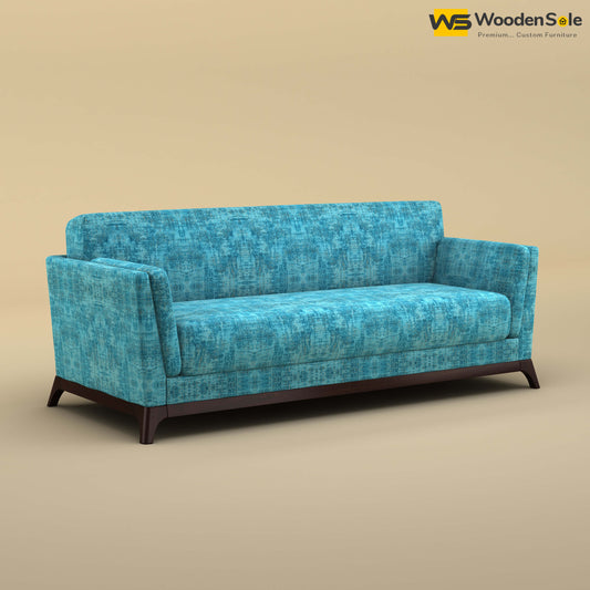 Bruno 3 Seater Sofa (Cotton, Teal Blue)