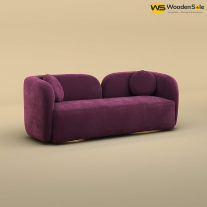 Oslo 3 Seater Interior Sofa (Velvet, Dark Purple)