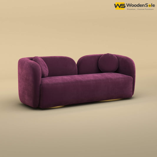 Oslo 3 Seater Interior Sofa (Velvet, Dark Purple)