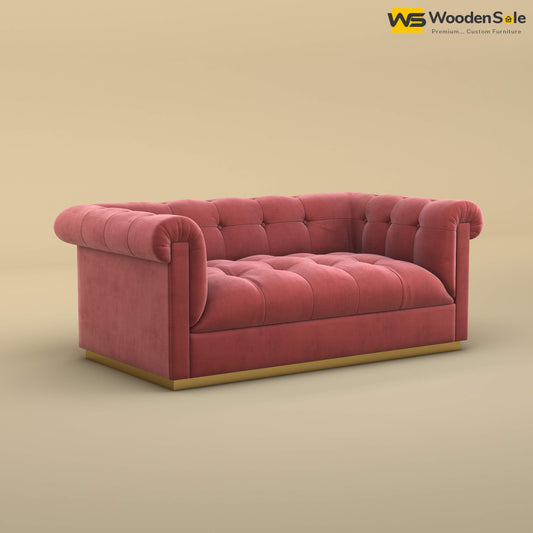 Morrison 2 Seater Fabric Sofa (Velvet, Pink)