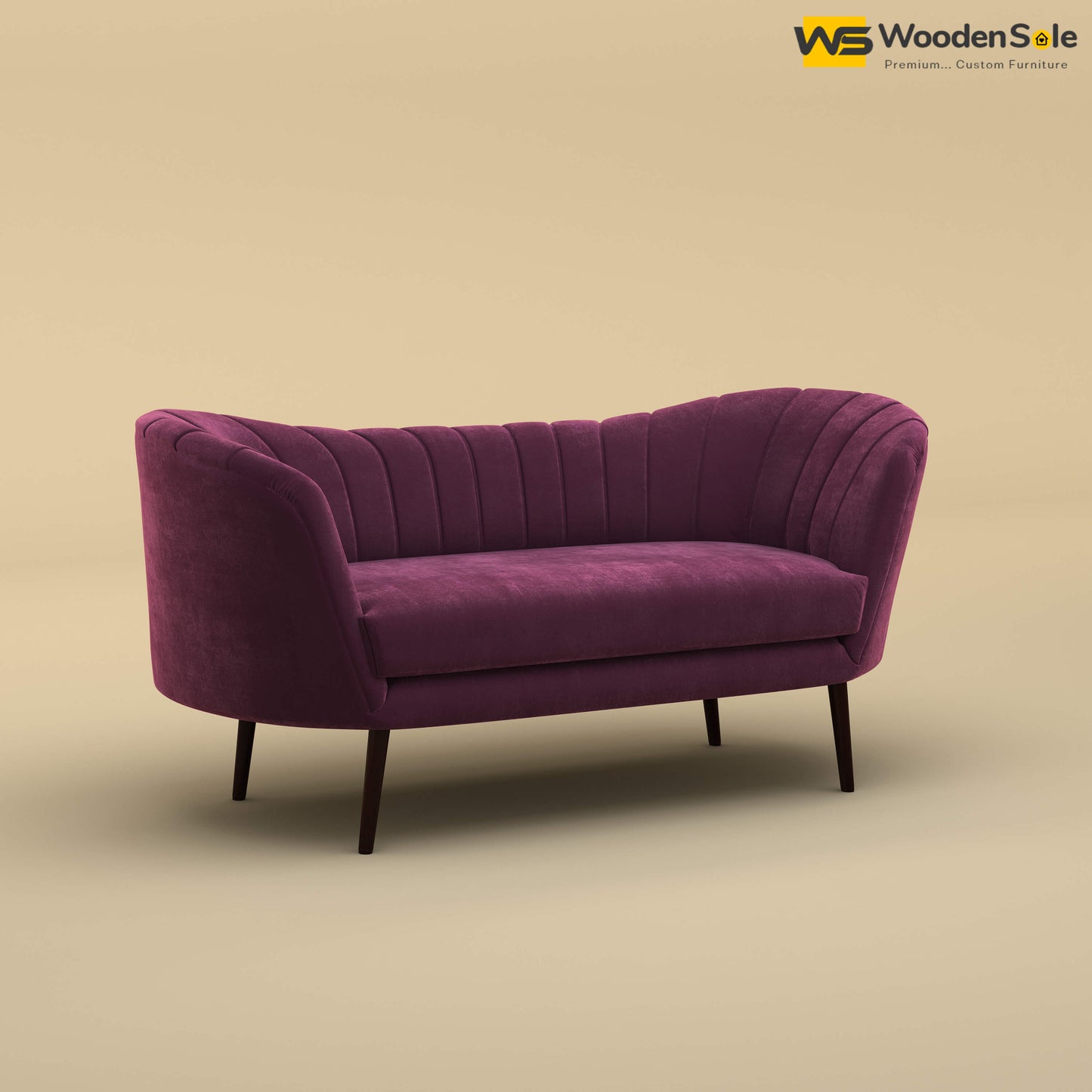 Kiara Chaise Lounge (Velvet, Dark Purple)