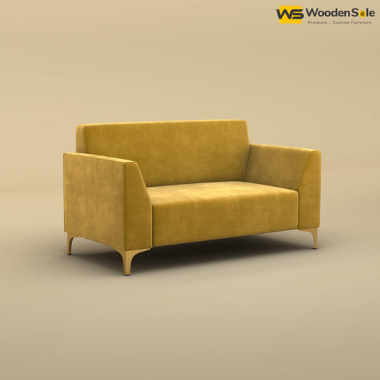 Nayobi 2 Seater Sofa (Velvet, Mustard Yellow)