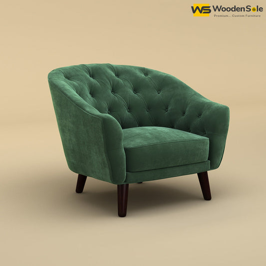 Verona Lounge Chair (Velvet, Forest Green)