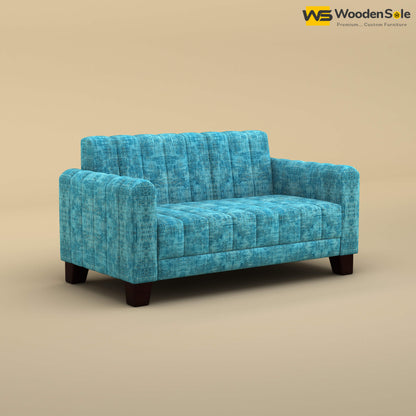Furo 2 Seater Fabric Sofa (Cotton, Teal Blue)