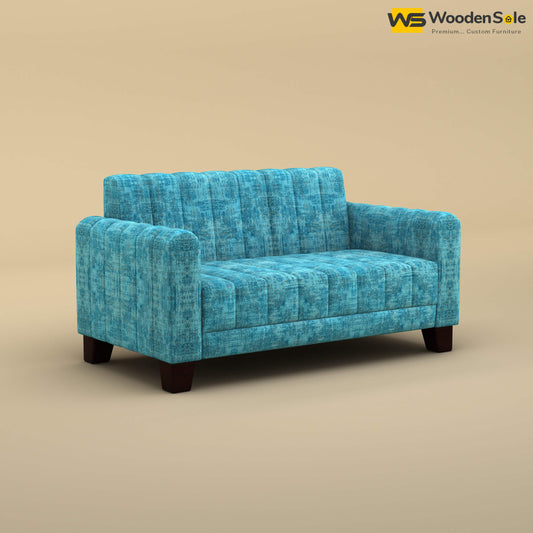 Furo 2 Seater Fabric Sofa (Cotton, Teal Blue)