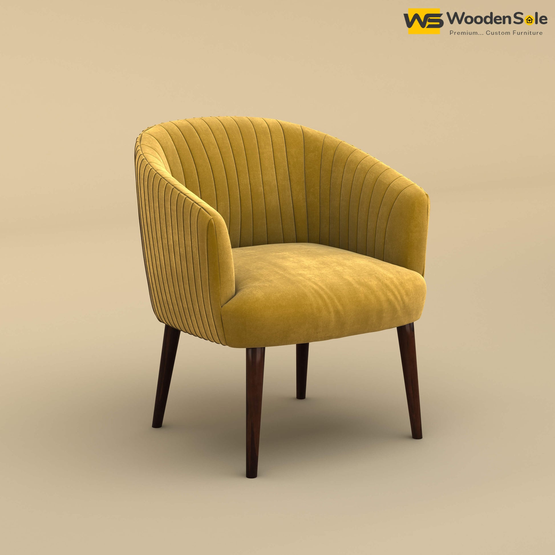 Parker Dining Chair (Velvet, Mustard Yellow)