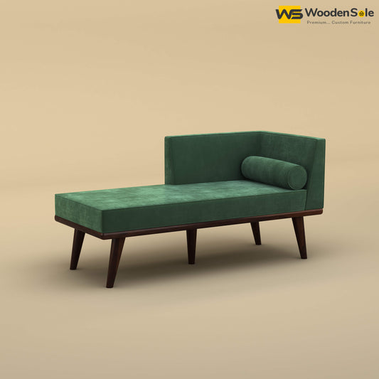 Sheher Chaise Lounge (Velvet, Forest Green)