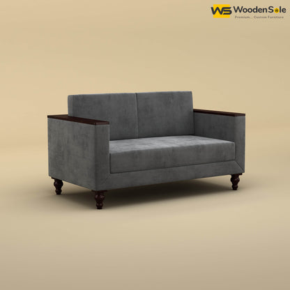 Tivoli 2 Seater Fabric Sofa (Velvet, Charcoal Gray)
