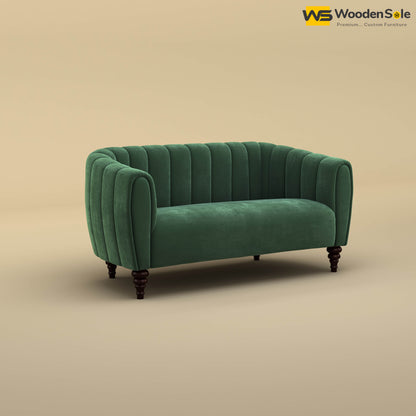 Amaya Two Seater Fabric Sofa (Velvet, Forest Green)