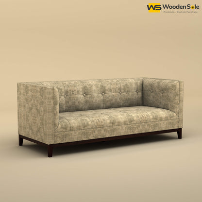 Loren Three Seater Fabric Sofa (Cotton, Patchy Cream)