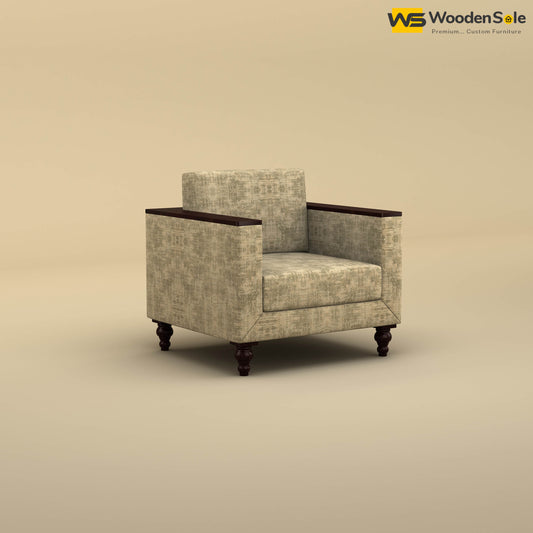 Tivoli 1 Seater Fabric Sofa (Cotton, Patchy Cream)
