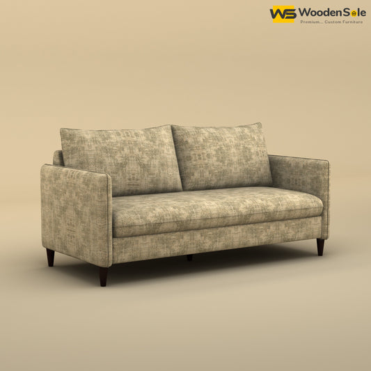 Citron 3 Seater Fabric Sofa (Cotton, Patchy Cream)