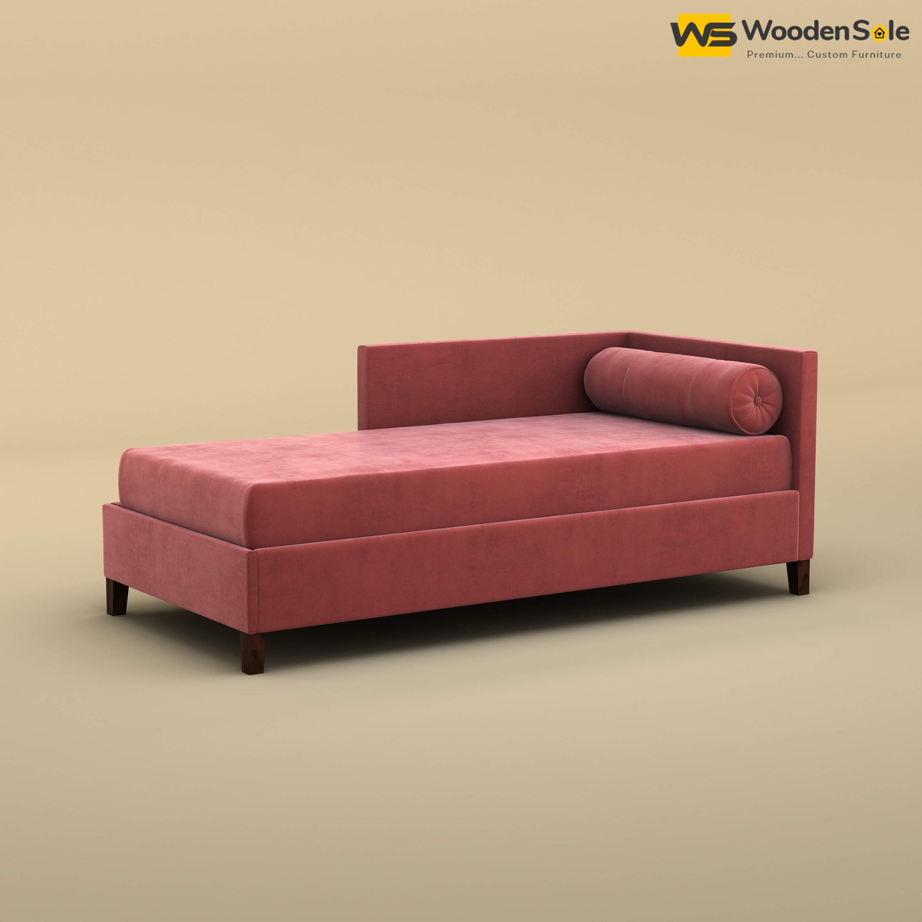 Buy Daina Chaise Lounge (Velvet, Pink) Online In India At Wooden Sole