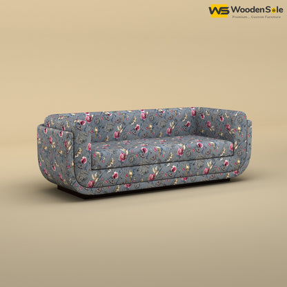 Vedant Three Seater Sofa (Cotton, Floral Printed)