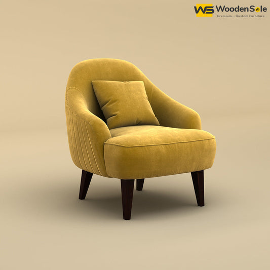 Opera Lounge Chair (Velvet, Mustard Yellow)