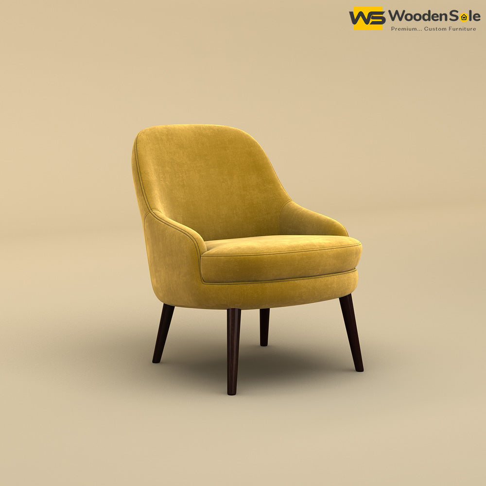 Lawson Lounge Chair (Velvet, Mustard Yellow)