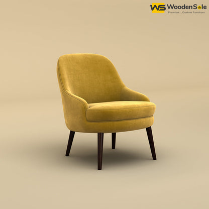 Lawson Lounge Chair (Velvet, Mustard Yellow)