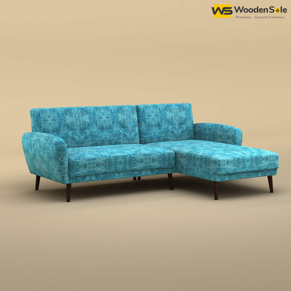 Daisy L Shape Sofa (Cotton, Teal Blue)