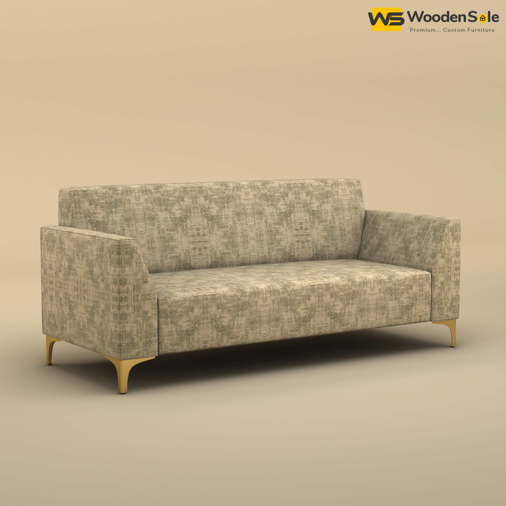 Nayobi 3 Seater Sofa (Cotton, Patchy Cream)