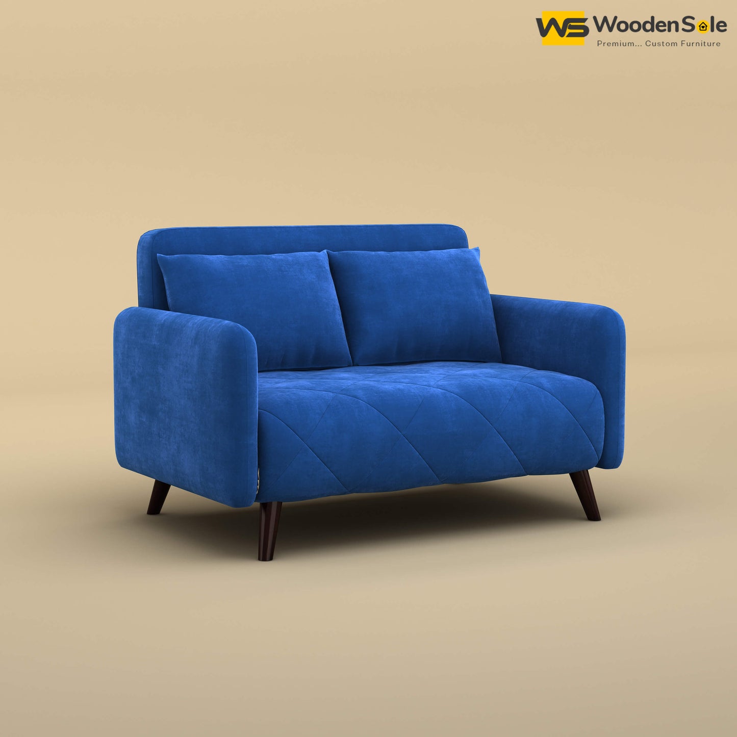 Parth Loveseat (Velvet, Royal Blue)