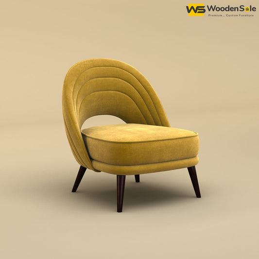 Nyra Lounge Chair (Velvet, Mustard Yellow)
