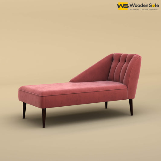 Perla Chaise Lounge (Velvet, Pink)
