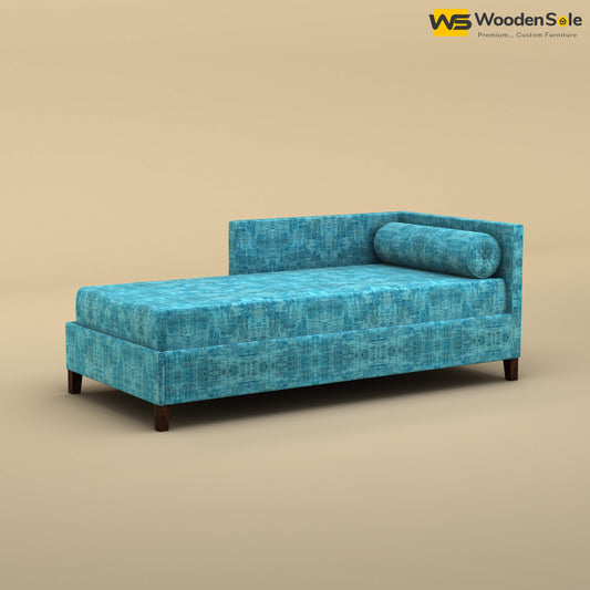 Daina Chaise Lounge (Cotton, Teal Blue)