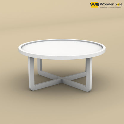 Dom Round Coffee Table (White Finish)