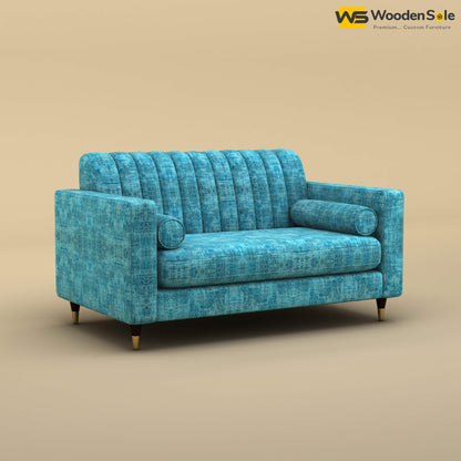 Sashwat Loveseat (Cotton, Teal Blue)