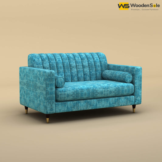 Sashwat Loveseat (Cotton, Teal Blue)