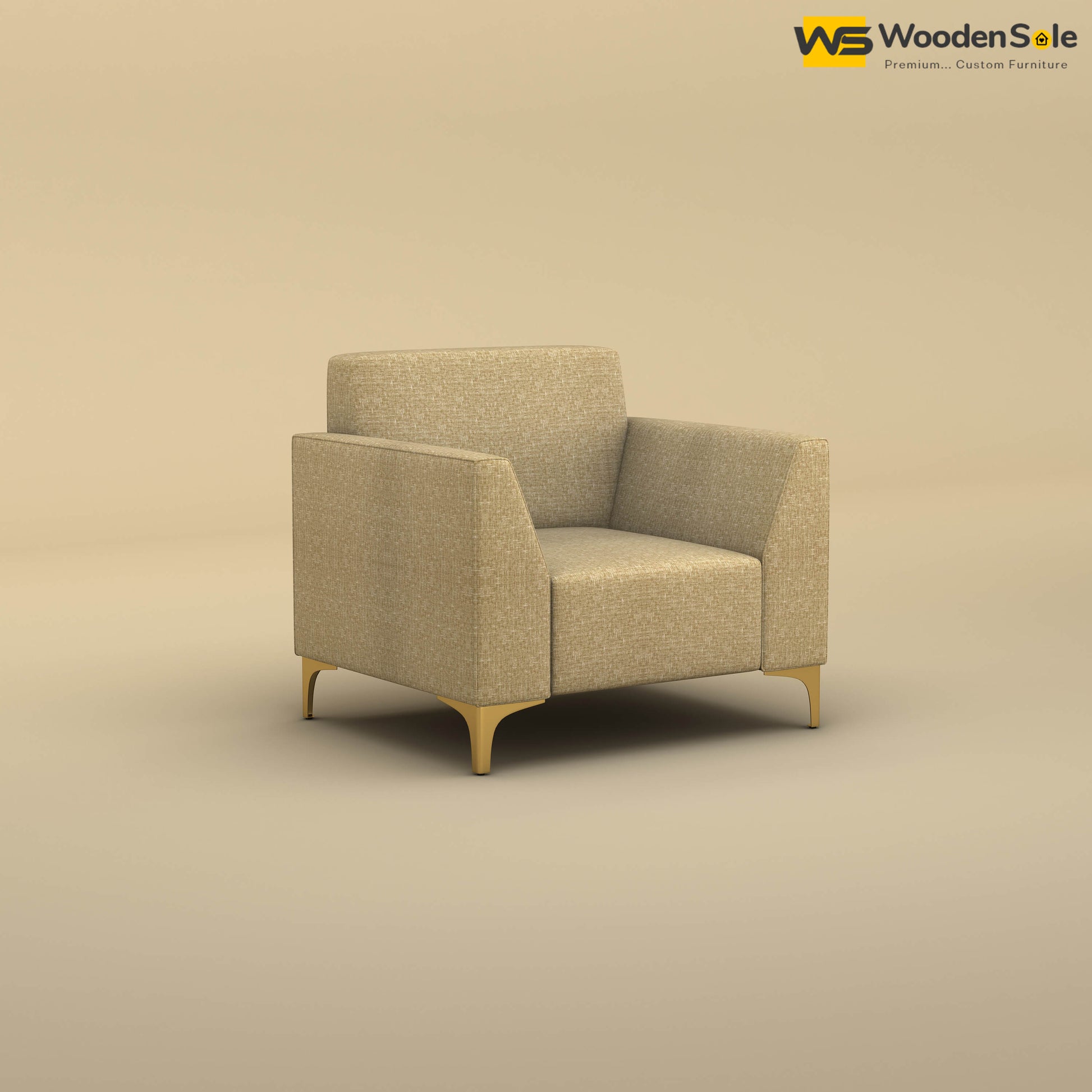 Nayobi 1 Seater Sofa (Cotton, Faux Cream)