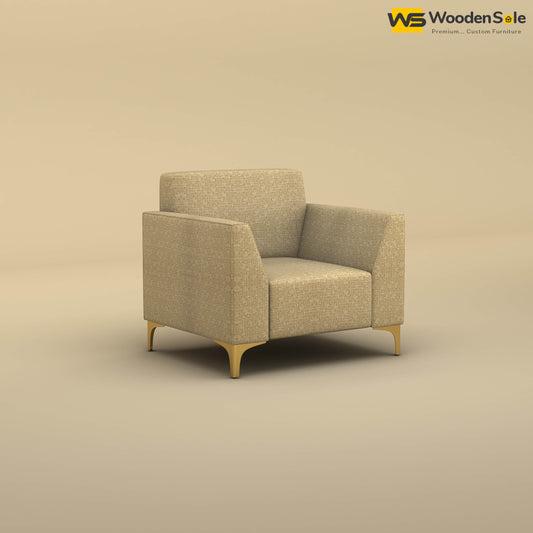 Nayobi 1 Seater Sofa (Cotton, Faux Cream)