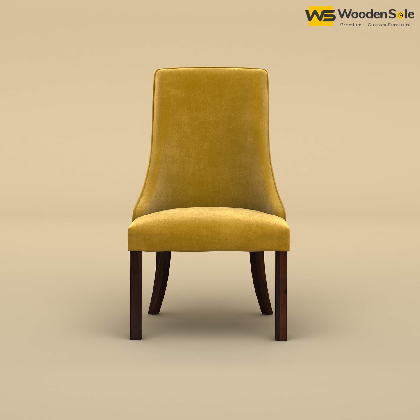 Dublin Dining Chair (Velvet, Mustard Yellow)