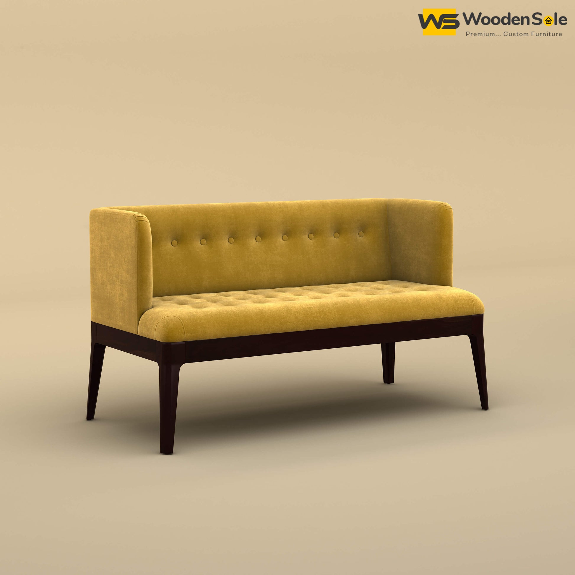 Olivier Loveseat (Velvet, Mustard Yellow)