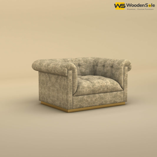 Morrison 1 Seater Fabric Sofa (Cotton, Patchy Cream)