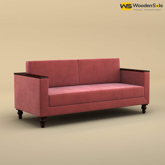 Tivoli 3 Seater Fabric Sofa (Velvet, Pink)