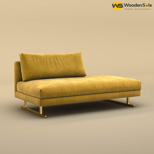 Elve Chaise Lounge (Velvet, Mustard Yellow)
