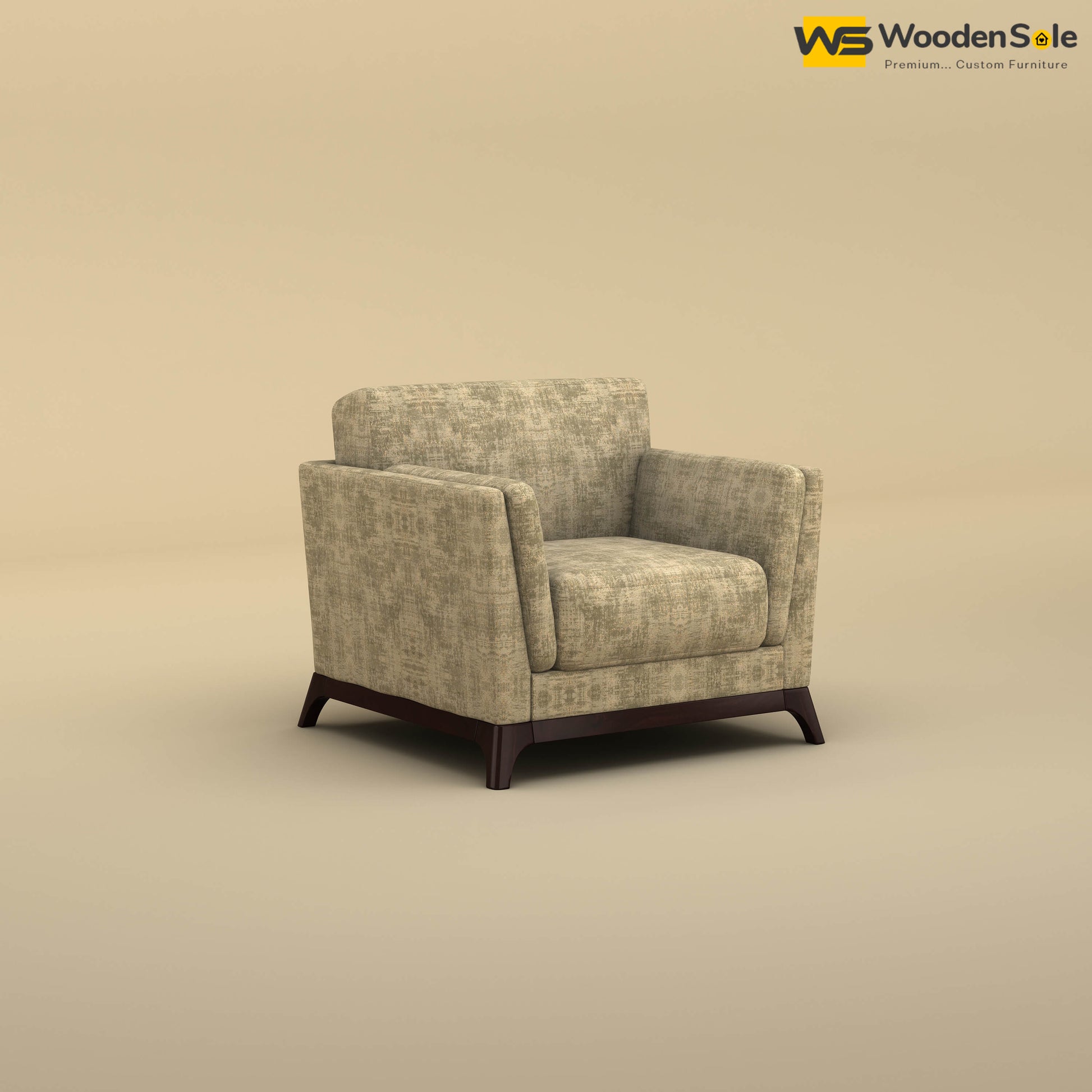 Bruno 1 Seater Sofa (Cotton, Patchy Cream)