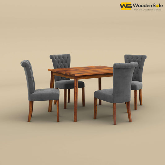 Kia 4 Seater Dining Set (Honey Finish)