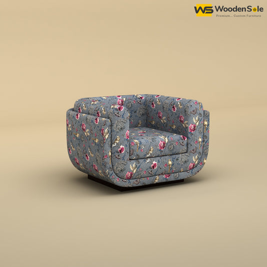 Vedant 1 Seater Fabric Sofa (Cotton, Floral Printed)
