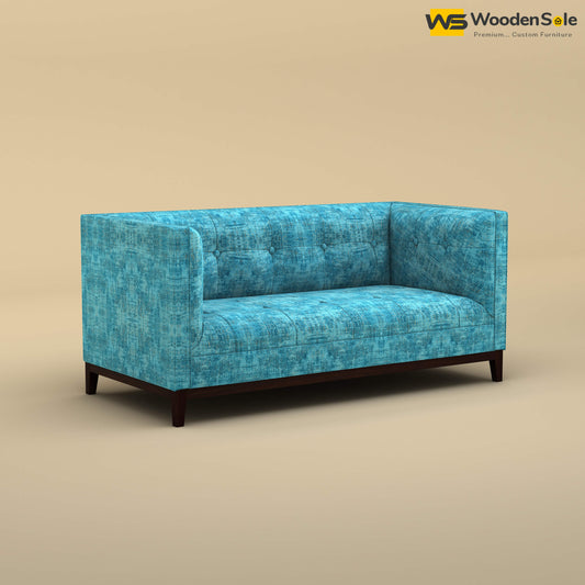 Loren Two Seater Fabric Sofa (Cotton, Teal Blue)