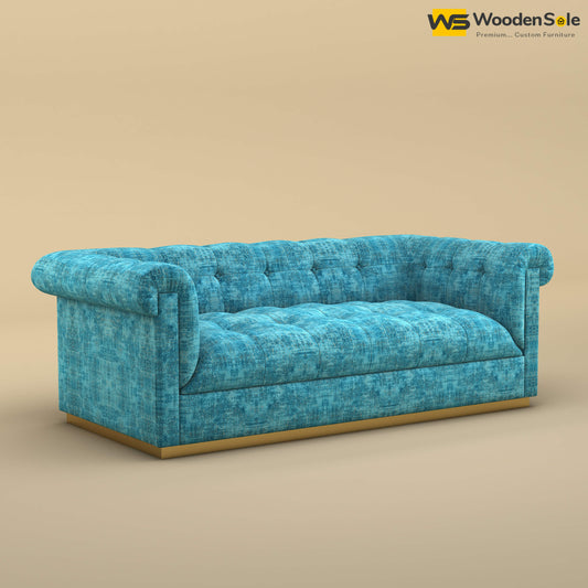 Morrison 3 Seater Fabric Sofa (Cotton, Teal Blue)