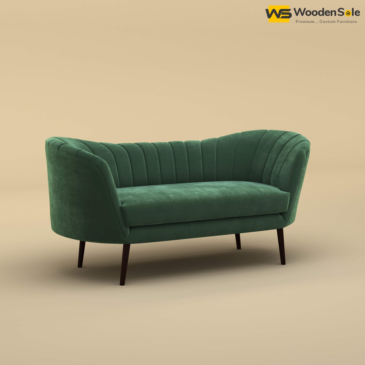 Kiara Chaise Lounge (Velvet, Forest Green)