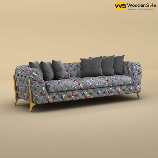 Adhira 3 Seater Premium Sofa (Cotton, Floral Printed)