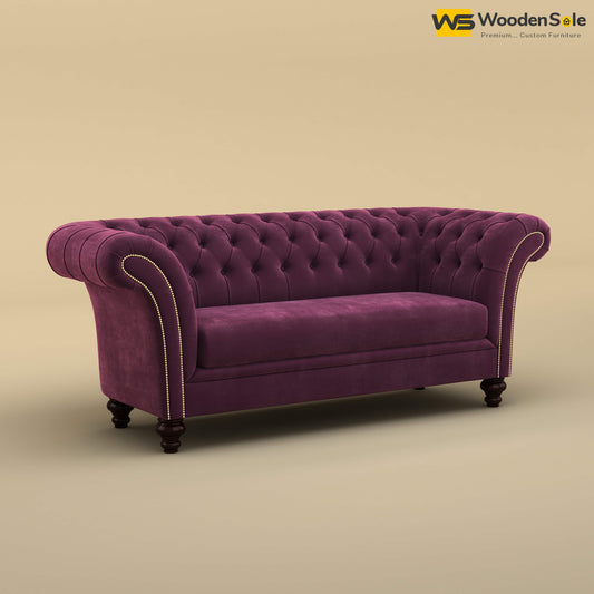 Rolex Loveseat (Velvet, Dark Purple)