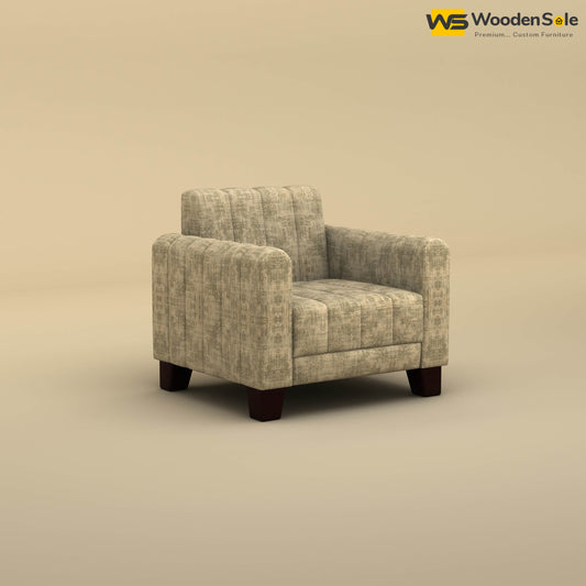 Furo 1 Seater Fabric Sofa (Cotton, Patchy Cream)