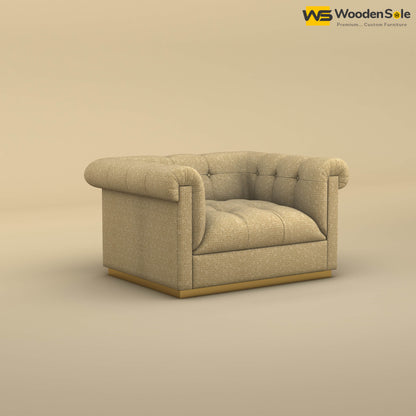 Morrison 1 Seater Fabric Sofa (Cotton, Faux Cream)