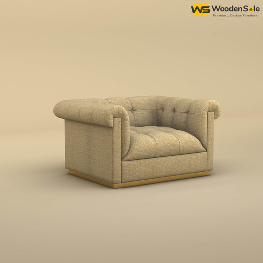 Morrison 1 Seater Fabric Sofa (Cotton, Faux Cream)
