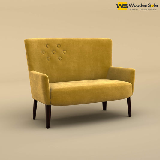 Dil Loveseat (Velvet, Mustard Yellow)